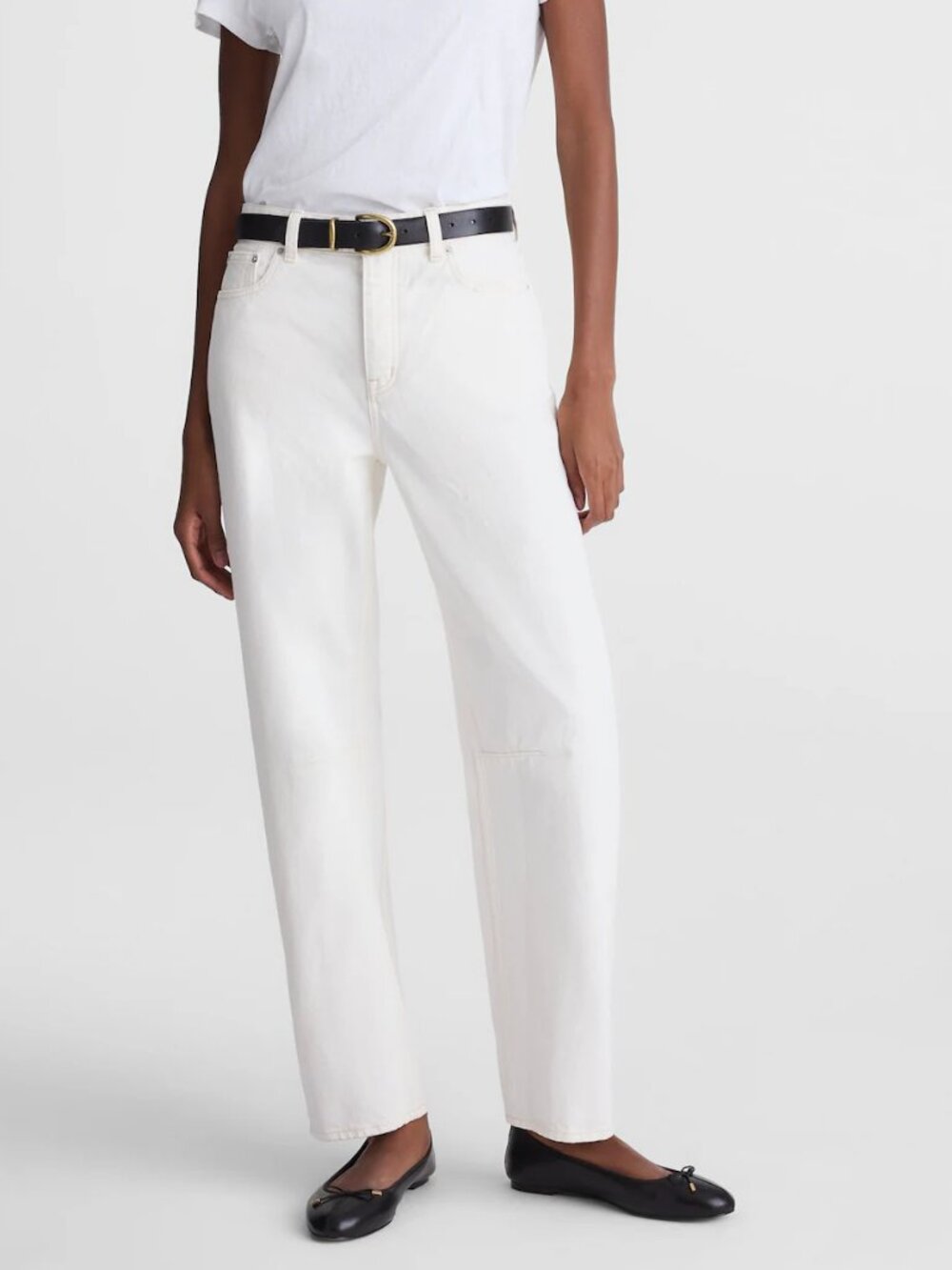 Madewell Petite Darted Barrel Leg Jeans Button Fly Vintage Canvas Size 27P NWT